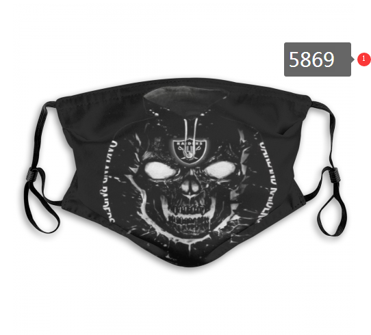 2020 NFL Oakland Raiders #3 Dust mask with filter->nfl dust mask->Sports Accessory